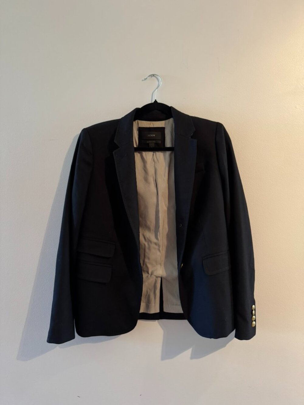 J. Crew Navy Wool Schoolboy Blazer